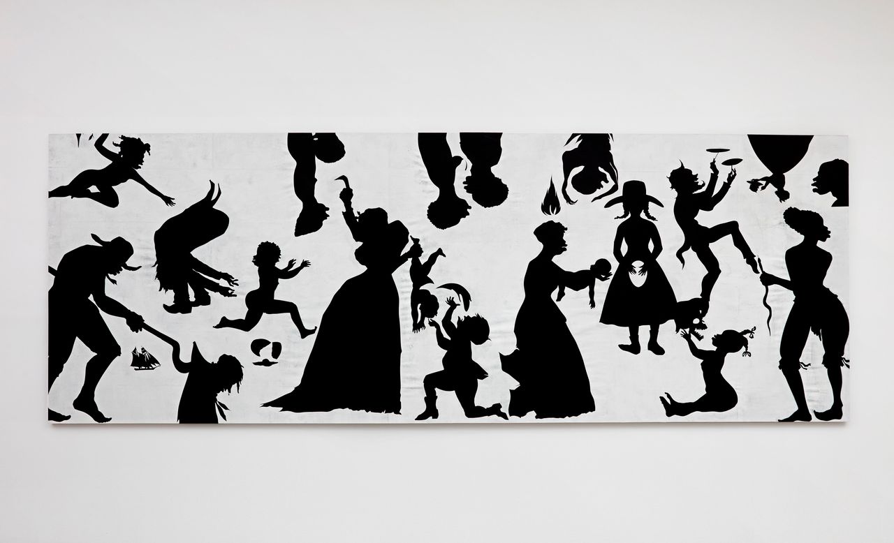 Kara Walker, "Slaughter of the Innocents (They Might be Guilty of Something)," 2017, cut paper on canvas, 79 by 220 inches.