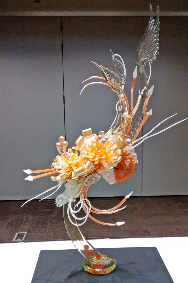 <p>Nicolas Chevrieux, his sugar showpiece contained nearly 1,000 individual elements </p>