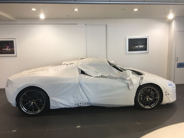 The McLaren 720S as its delivered from the factory to the dealership.