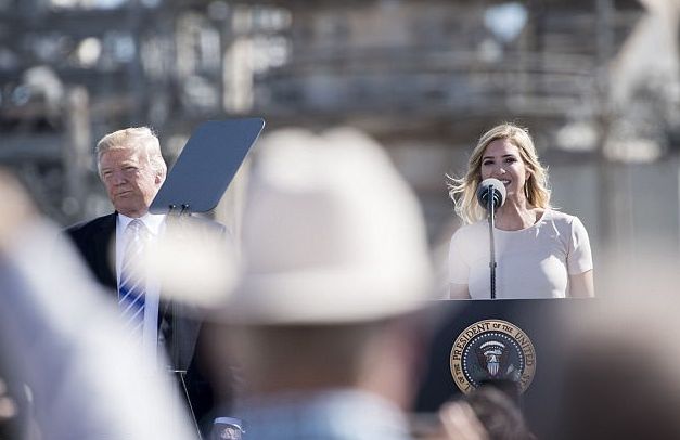 An “Adolescent in the Room,” Ivanka Trump accompanied her “Daddy” on a trip to Mandan, North Dakota this week. Over the course of the eight month Presidency, Ivanka has adopted a “drop-in” strategy that may serve to: (1) soothe her father’s potential ego injury upon criticism, (2) represent an extension of Trump, his creation, arguably praiseworthy and more immune to criticism, (3) act as a convenient distraction in the face of paternal incompetence, and/or (4) serve as a security blanket of sorts. 