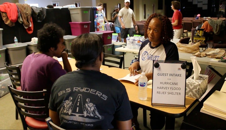 Intake at Free Indeed Church on Homestead Rd. in Northeast Houston