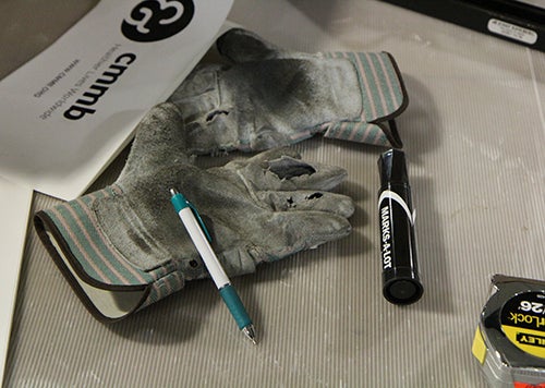 <p><strong>Worn with work.</strong></p>