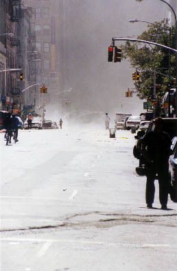 Taken on 9-11-01 After both buildings fell