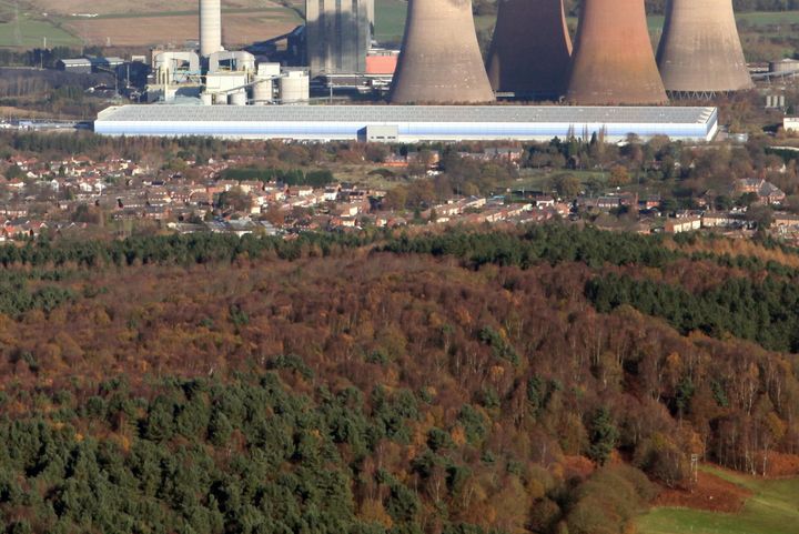 Rural location: The huge Amazon site at Rugeley straddles the town's former power station and is located away from transport links