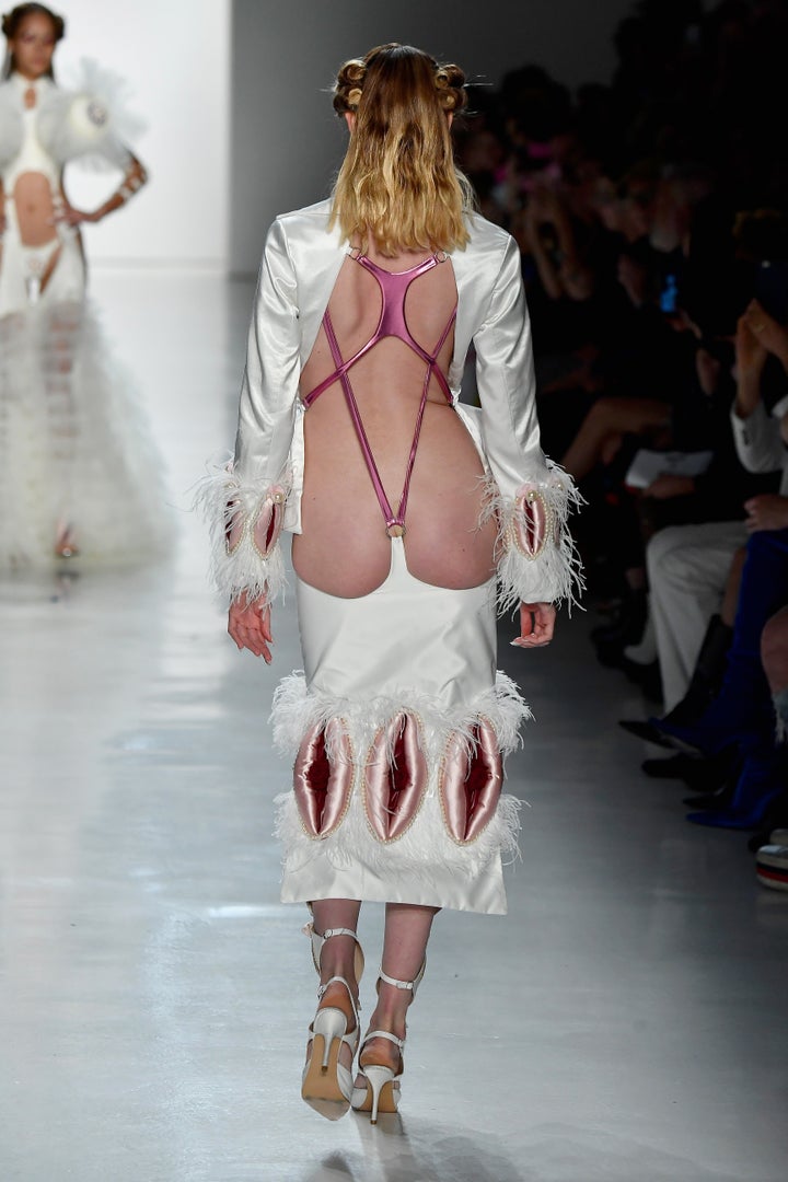 A model walks the runway at the Namilia fashion show during New York Fashion Week on Sept. 9, 2017 in New York City.