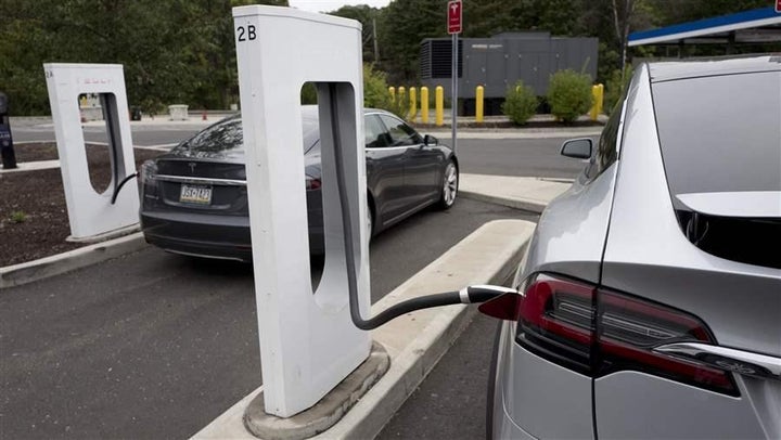 An electric vehicle charging station in Darien, Connecticut. Connecticut is one of eight states that have set a target of putting 3.3 million zero-emission vehicles on the road by 2025.