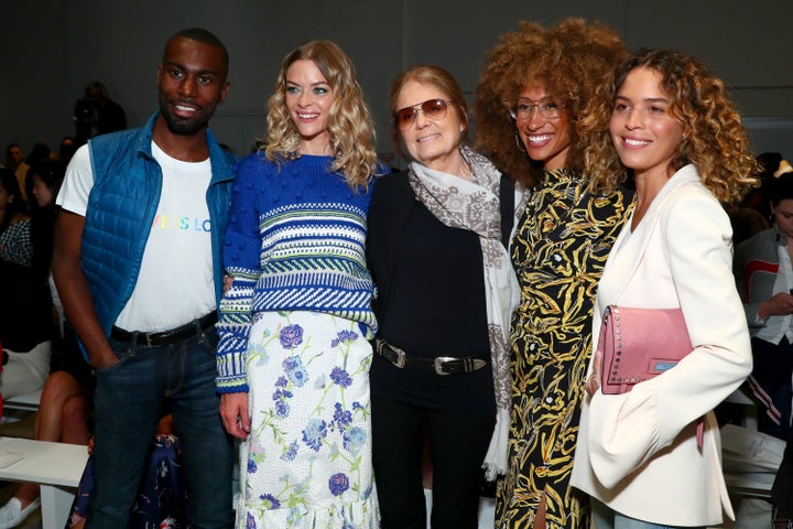 DeRay Mckesson, Jaime King, Gloria Steinem, Elaine Welteroth and Cleo Wade attend Prabal Gurung fashion show during New York