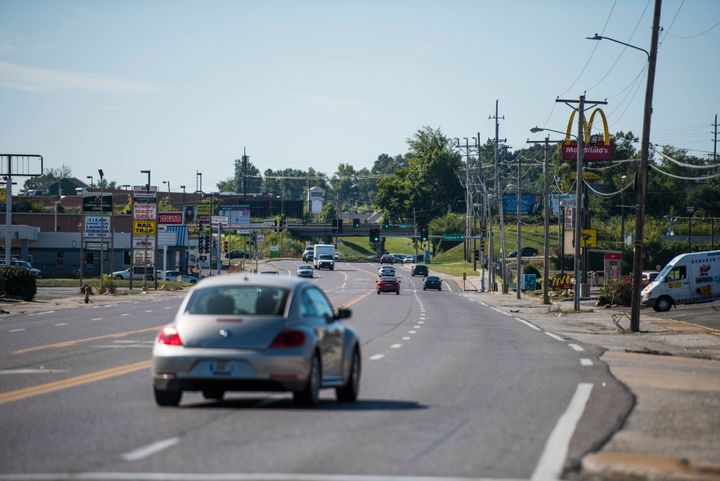 West Florissant Avenue in Ferguson, Missouri, appeared calm last week. But it was the center of much of the 2014 unrest over the shooting death of Michael Brown.