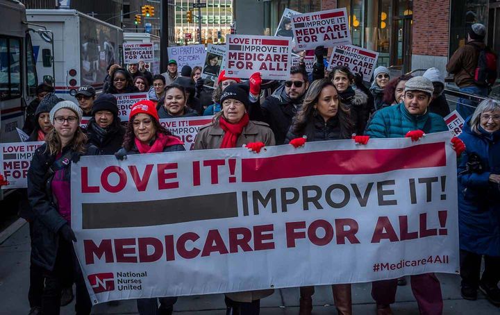 <p>Nurses rally for Medicare for All</p>