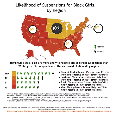 Student Discipline Rates Show Black Girls Are Disproportionally At Risk -  The New York Times