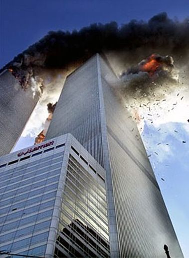 The Twin Towers in New York on September 11, 2001.