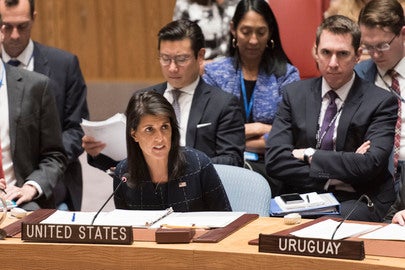 Ambassador Haley speaks to UN Security Council