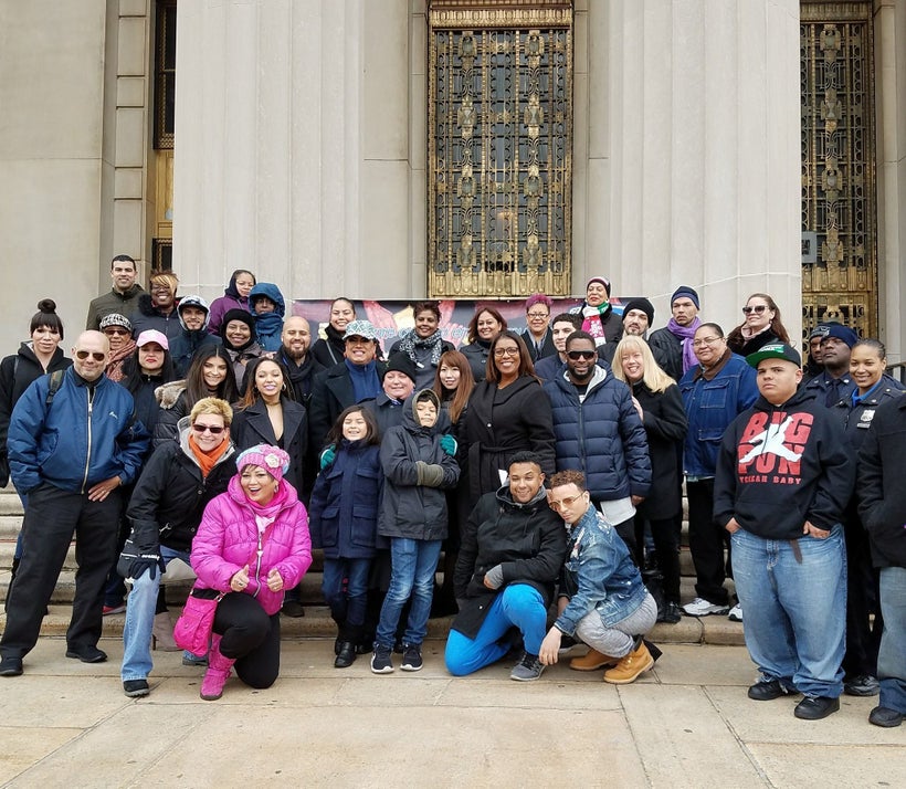 Beltzer at “Love One Love Another As I Have Loved You” rally