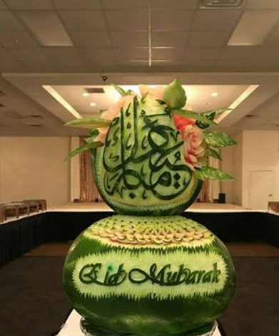 Ghazal's food art for the Islamic holiday of Eid.