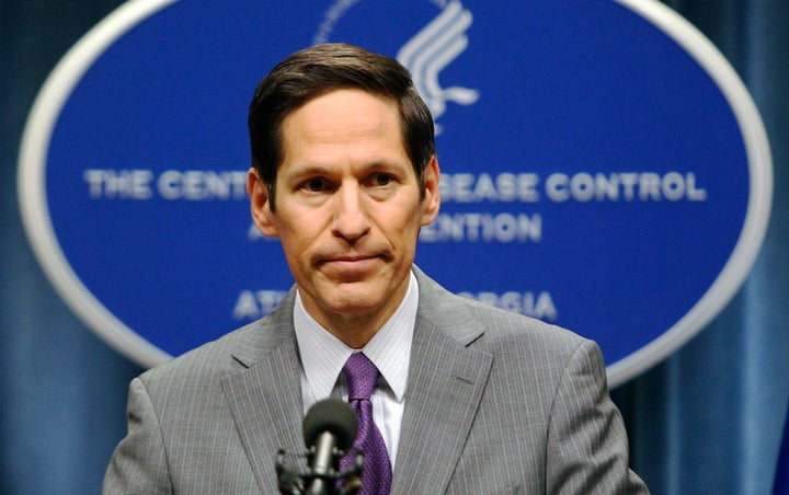 Dr. Thomas Frieden speaks at the Centers for Disease Control and Prevention headquarters in Atlanta on Sept. 30, 2014.