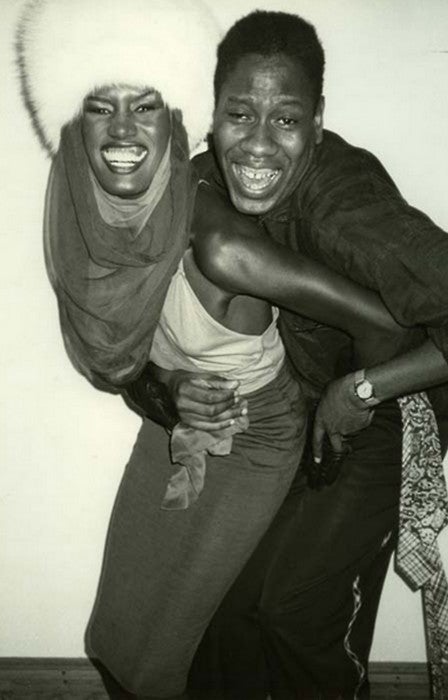 <p>Grace Jones and André Leon Talley, Studio 54 </p>