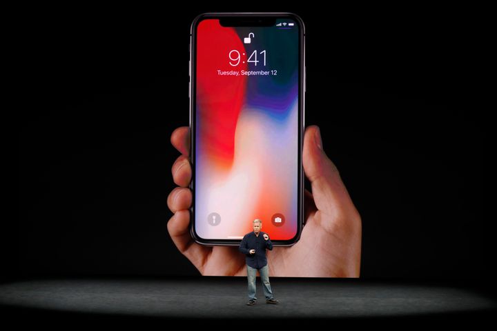 Apple Senior Vice President of Worldwide Marketing, Phil Schiller, introduces the iPhone X during a launch event in Cupertino, California, U.S. September 12, 2017. (REUTERS/Stephen Lam)