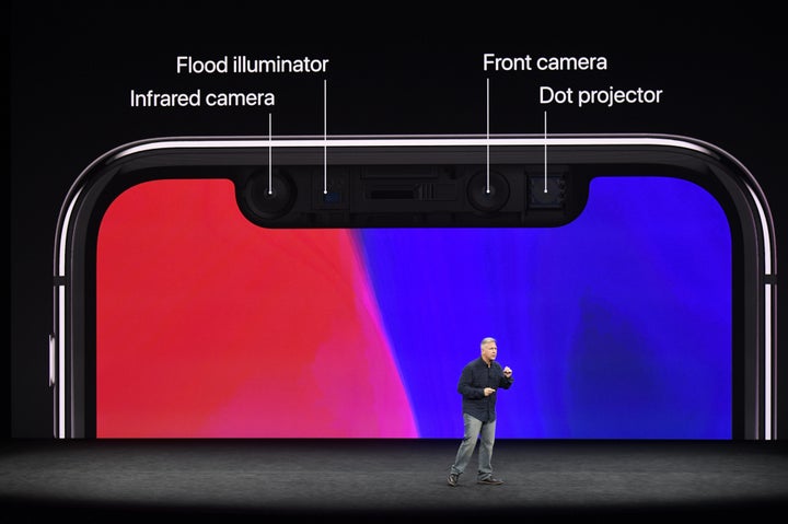 Phil Schiller, senior vice president of worldwide marketing at Apple Inc., speaks about the iPhone X during an event at the S