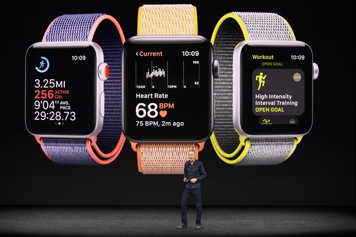 Jeff Williams, chief operating officer of Apple Inc., speaks about Apple Watch during an event at the Steve Jobs Theater in C