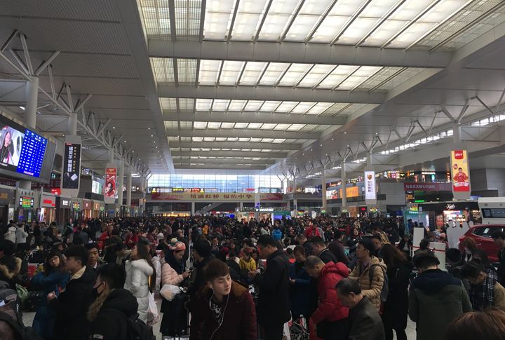 Shanghai Hongqiao Railway Station 3 days before Chinese New Year 2017