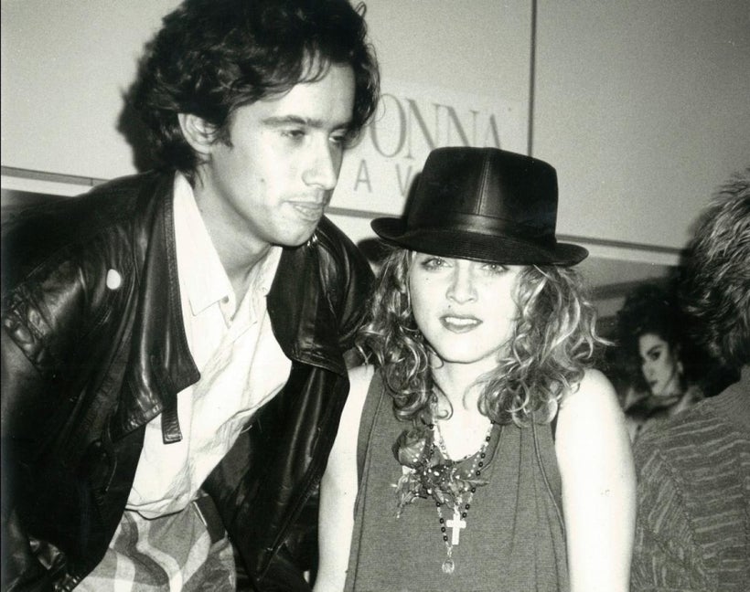 <em>John ‘Jellybean’ Benitez with artist friend</em>