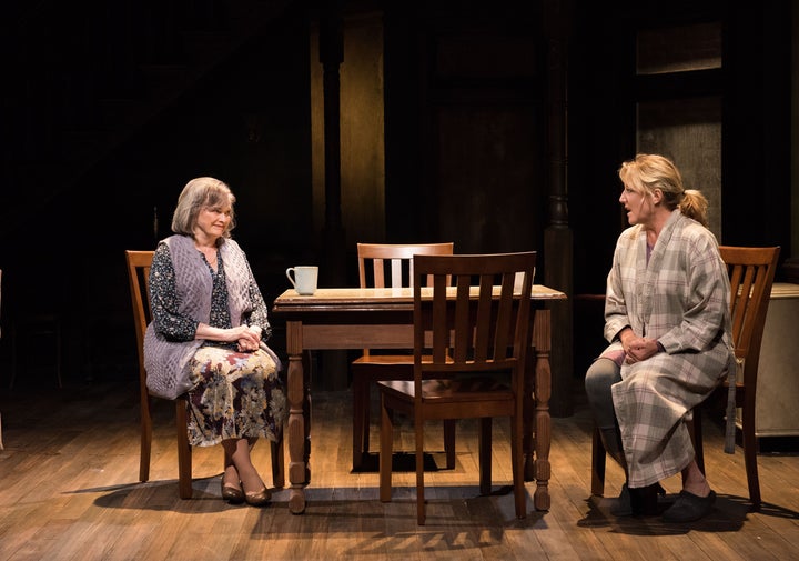 <p>Blair Brown and Mary McCann in Simon Stephen’s <em>On the Shore of the Wide World</em> </p>
