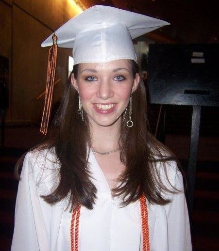 Julia at her high school graduation in 2008, the same year she was raped. 