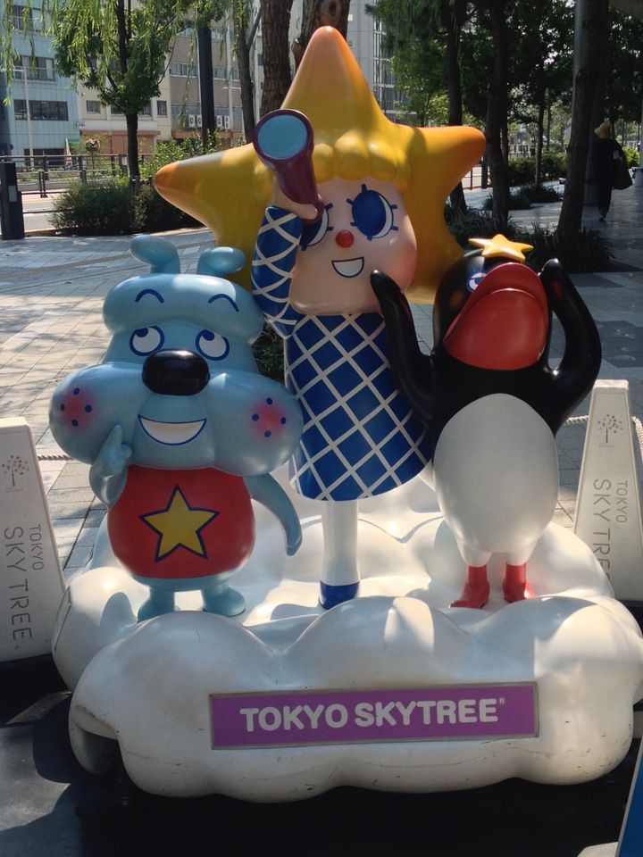 Photo ops for the Sky Tree characters are on the ground as well. 
