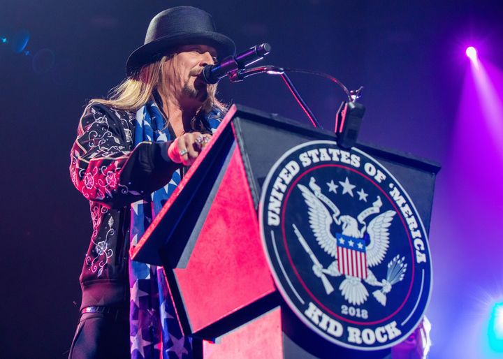 Kid Rock performs the very first show at the new Little Caesars Arena on Tuesday.