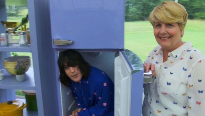 Noel Fielding and Sandi Toksvig