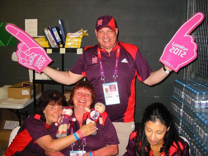 Paul volunteering at the London 2012 Olympics, just weeks before he went into septic shock.