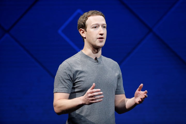 Facebook Founder and CEO Mark Zuckerberg speaks on stage during the annual Facebook F8 developers conference in San Jose, Cal