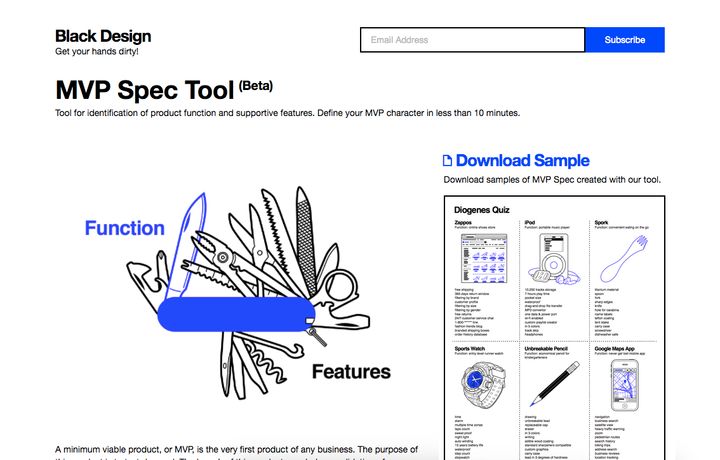 Design tools by Black Design are extremely popular amongst early stage founders.