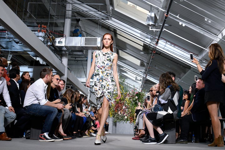 Quinlivan walks the runway at Jason Wu's Sept. 8 New York Fashion Week show. 