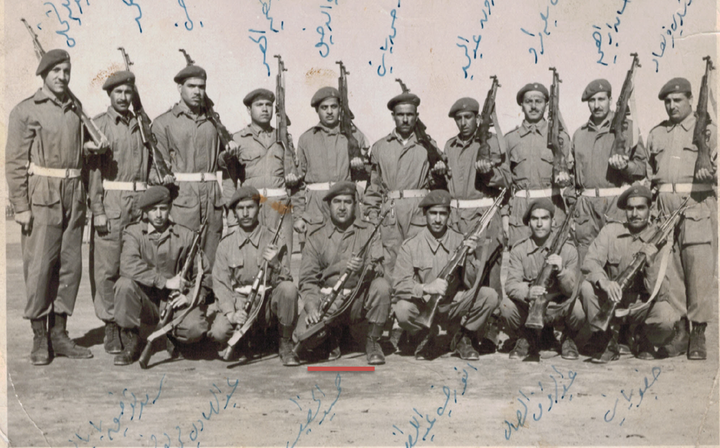 First Line, 3rd from left: Dr. Hamid Jawad al-Khatteeb, military service in Hamrin Mountains, Iraq 1965