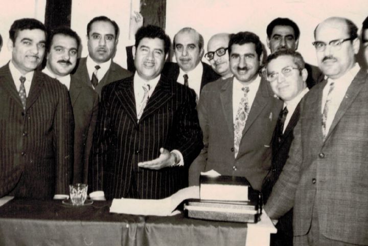 4th from Left: Dr. Hamid Jawad al-Khatteeb, with his friends at Baghdad University in 1972, celebrating the completion of his Master’s Degree. His 500-page research and recommendations were ignored by the ruling party as he predicted the Iraq-Iran War a decade before it happened.