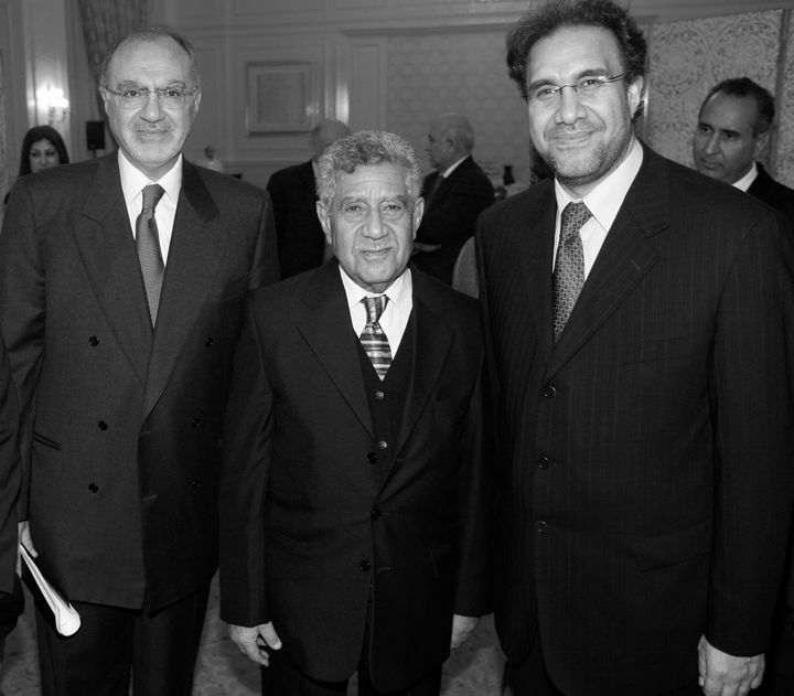 With my Father and Professor Ali Allawi at the launch of Iraq Energy Institute, London 2008.