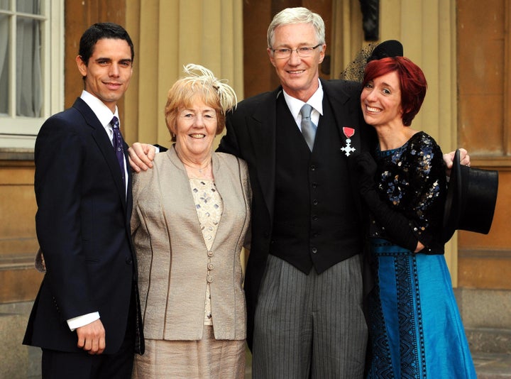 Andre was at Paul's side, together with his sister Sheila (left) and daughter Sharyn, when he collected his OBE.