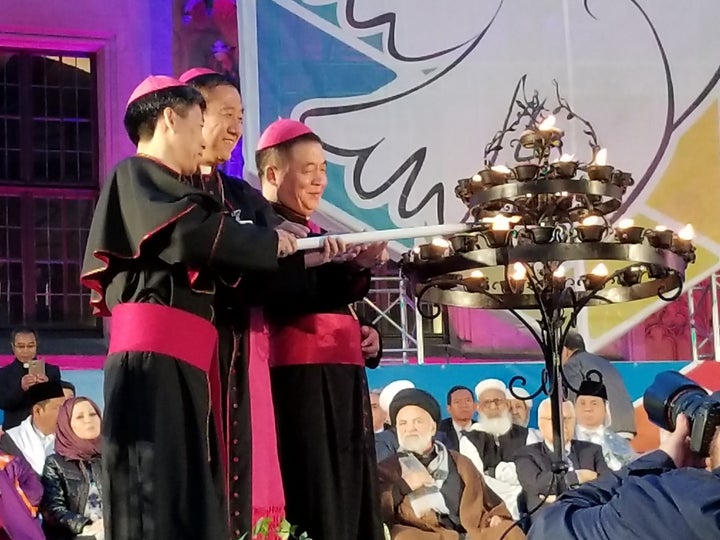 <p>Lighting of candalabra at Osnabrück, September 12, 2017</p>