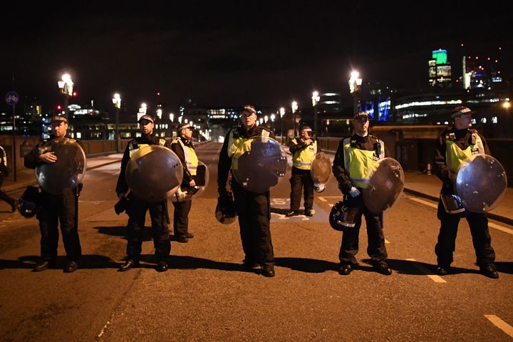 Police at the scene of the London Bridge terror attack in June 