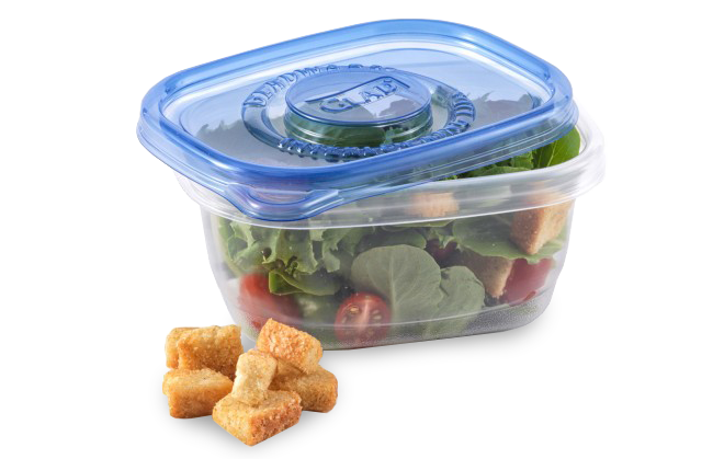 Glad Soup & Salad container, <a href="https://www.amazon.com/Glad-Food-Storage-Containers-Salad/dp/B000RA6GMY?tag=%7Btag%7D" target="_blank">$2.75 for five on Amazon</a>