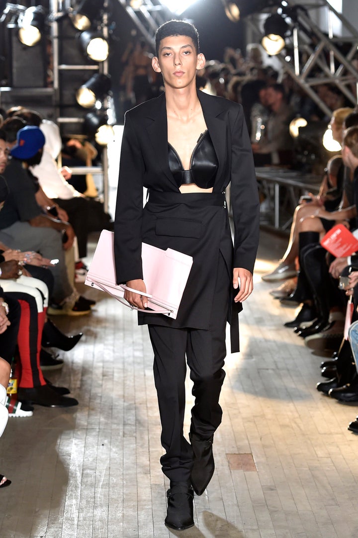 Helmut Lang sent a bra purse down the runway and people are