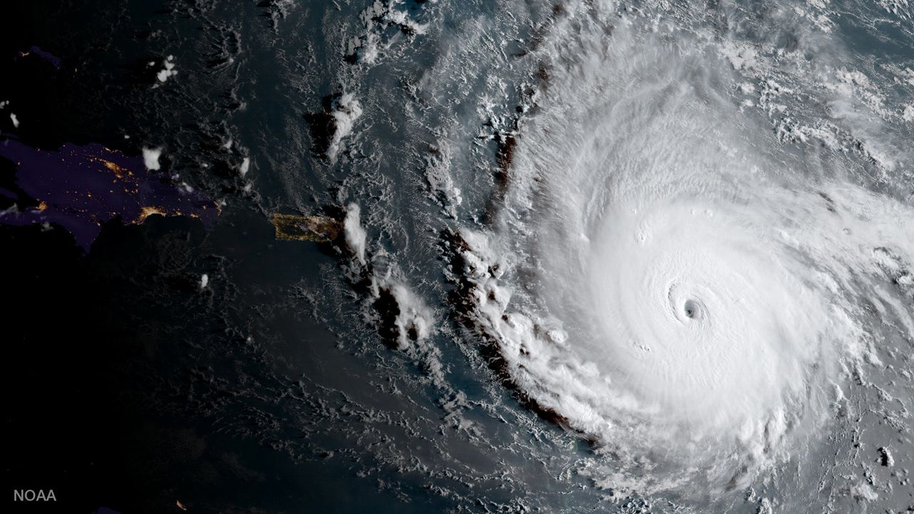Hurricane Irma churns through the Caribbean on Sept. 5.