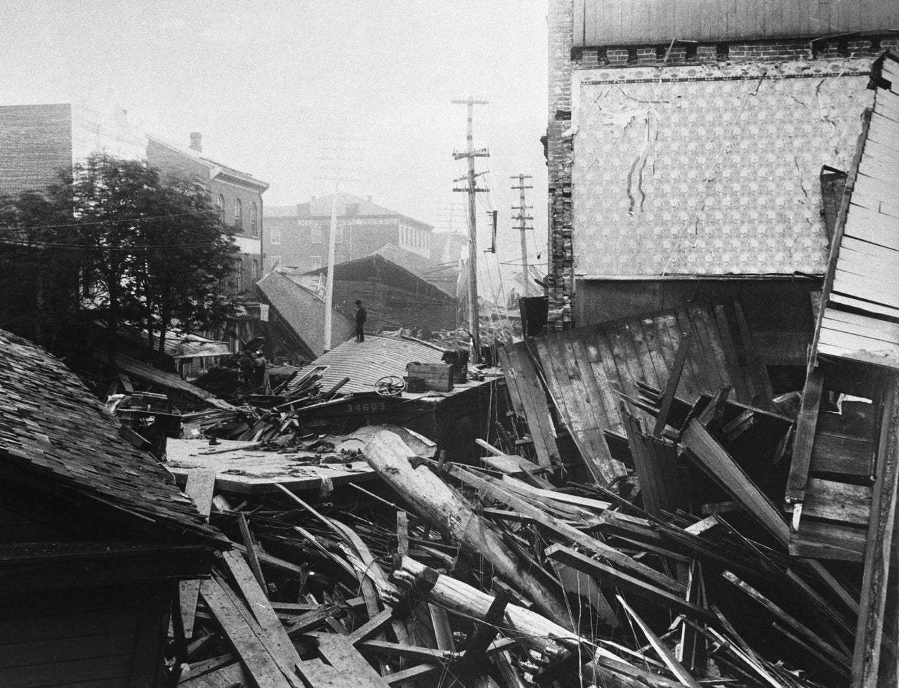 Main Street in Johnstown, Pennsylvania, after the famous 1889 flood.