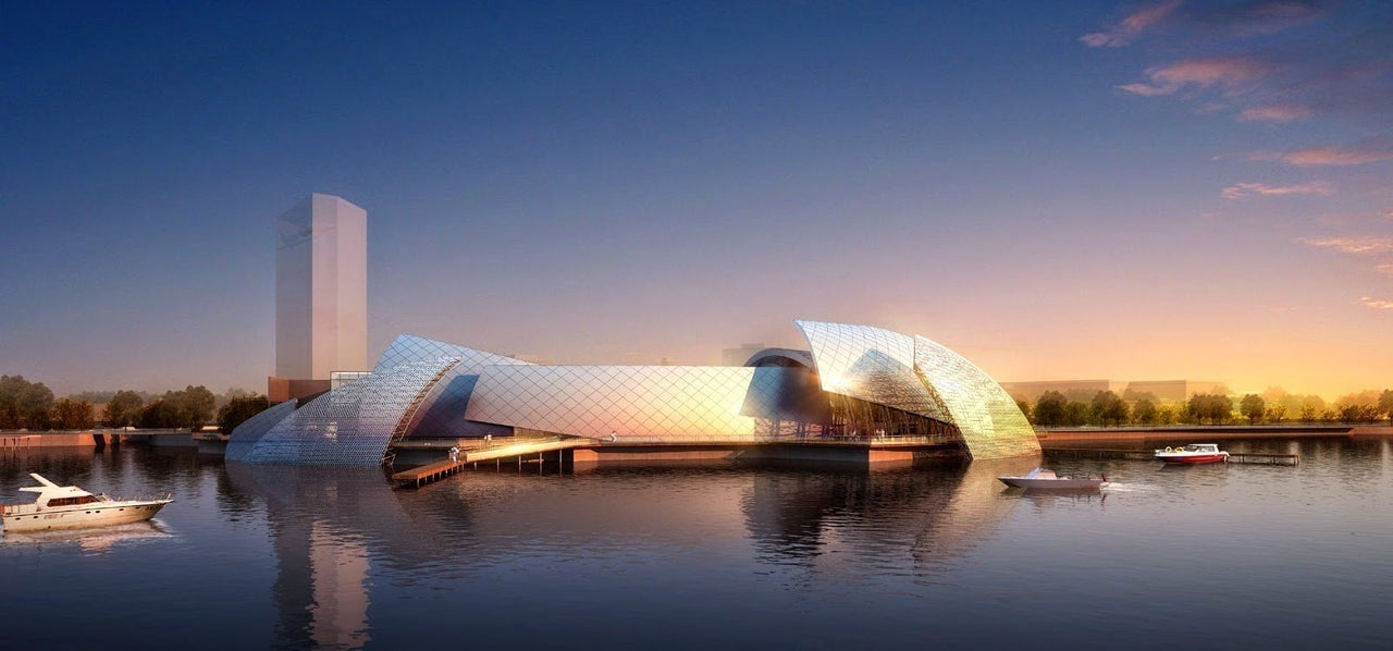 A rendering of the proposed National Hurricane Museum and Science Center in Lake Charles, Louisiana.