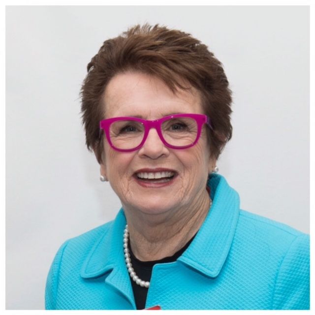 Billy Jean King photographed while promoting Battle of the Sexes