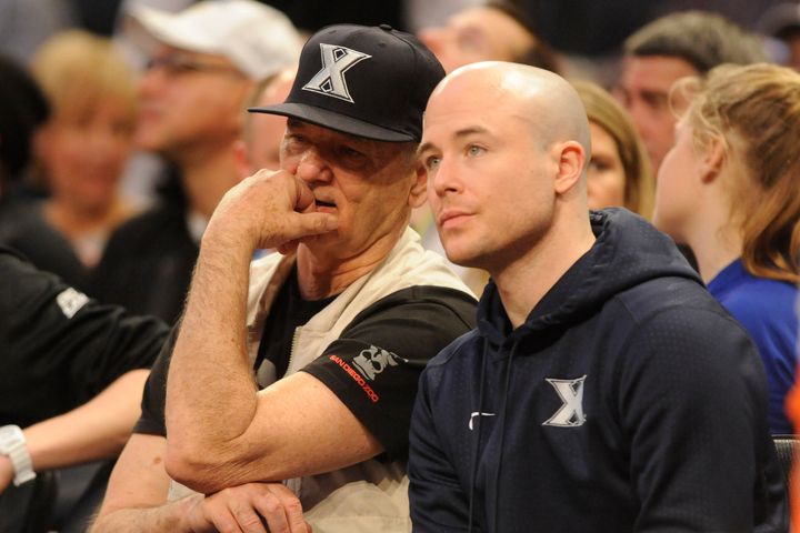 Murray with his son, Luke, who is an assistant basketball coach at Xavier University.