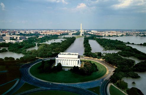 Artist’s rendering of the National Mall in the event of the Greenland ice sheet melting. 