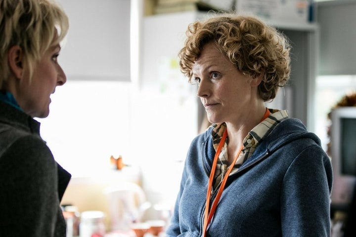 Maxine Peake playing Sara Rowbotham in the BBC docudrama Three Girls