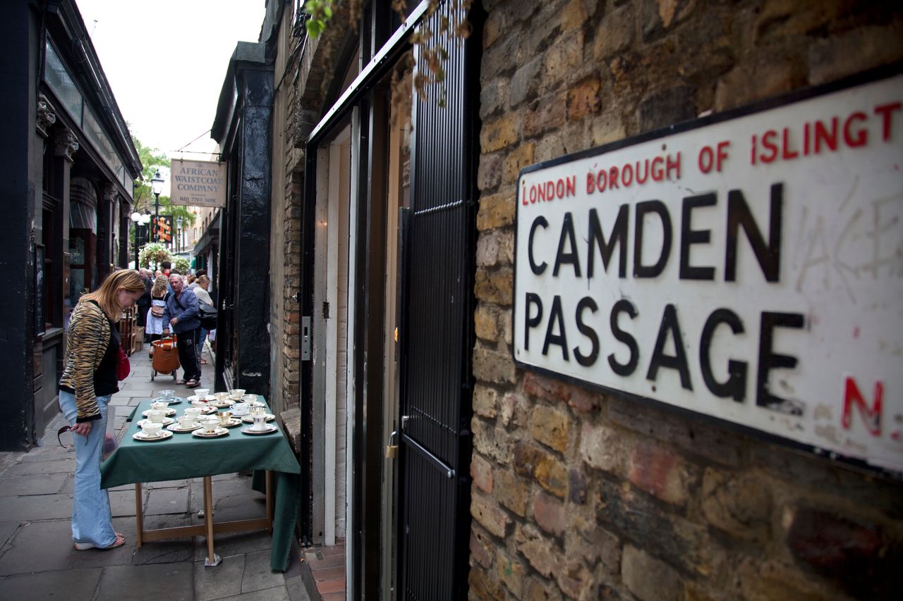 Camden Passage in Angel is known for its antiques
